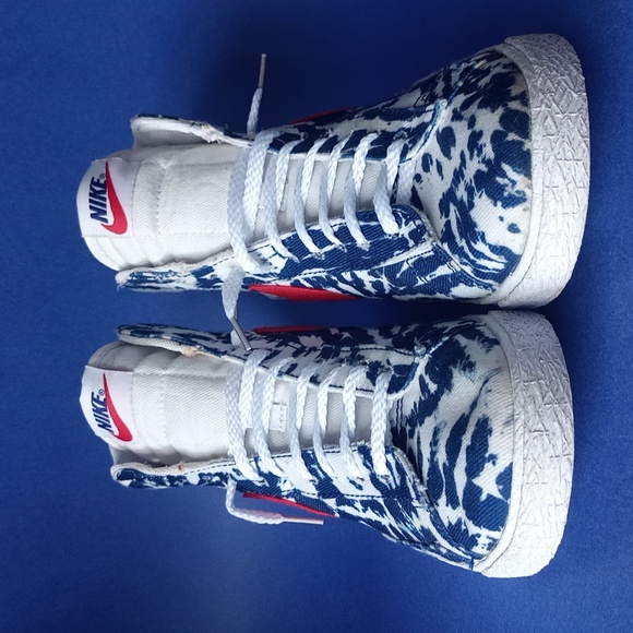 Nike Blazer Mid 77' Vintage 5Y Tie Dye USA Red White Blue Shoes C27882-600 - Picture 10 of 15